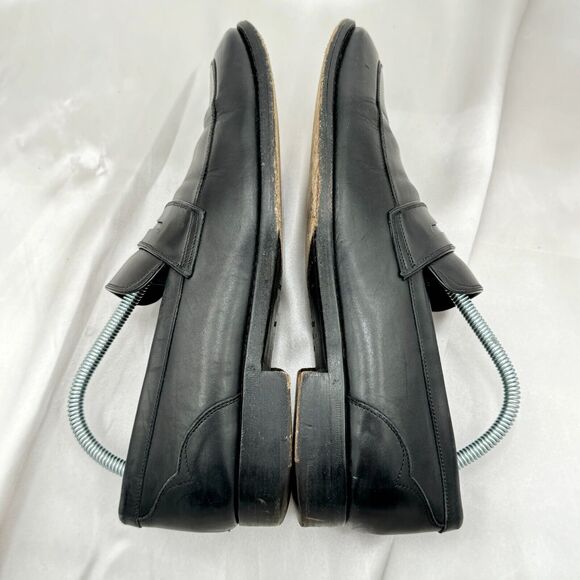 Ermenegildo Zegna Black Italian Leather Mens Size 8 Penny Loafer main image 2